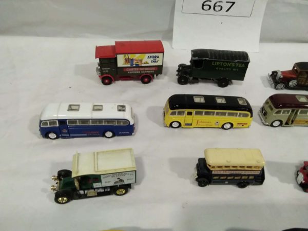 lot 667 quantity of diecast model coaches  inc Matchbox, Corgi, Lledo, Days gone - Image 4