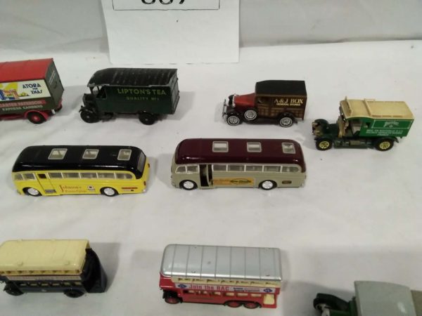 lot 667 quantity of diecast model coaches  inc Matchbox, Corgi, Lledo, Days gone - Image 3