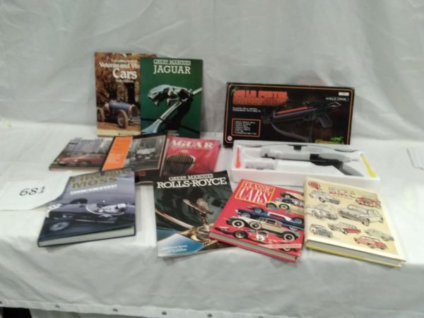 lot 681 Gecko crossbow & car related books