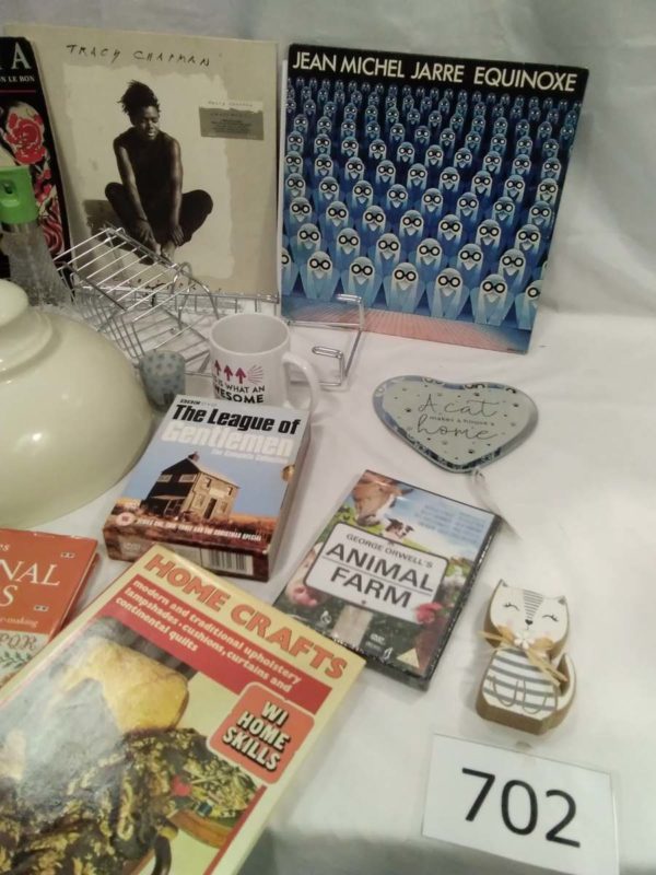 lot 702 house hold items, dvd’s, records, books etc - Image 5