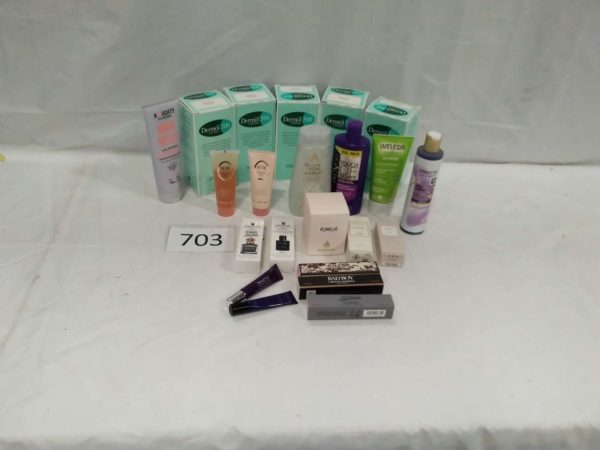 lot 703 Dermol 500, & toiletries, perfumes inc jean Paul Gaultier