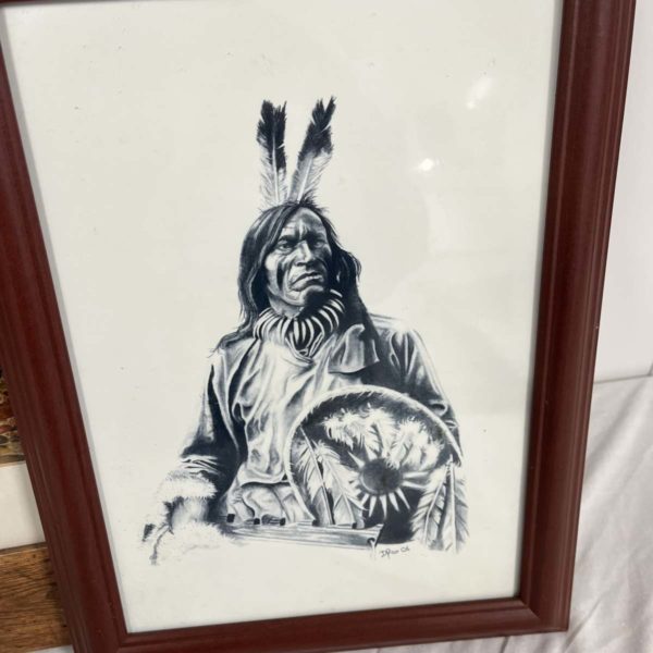 Lot 1013 – Three Native American Pictures By D Prior (Collection Fforestfach) - Image 6