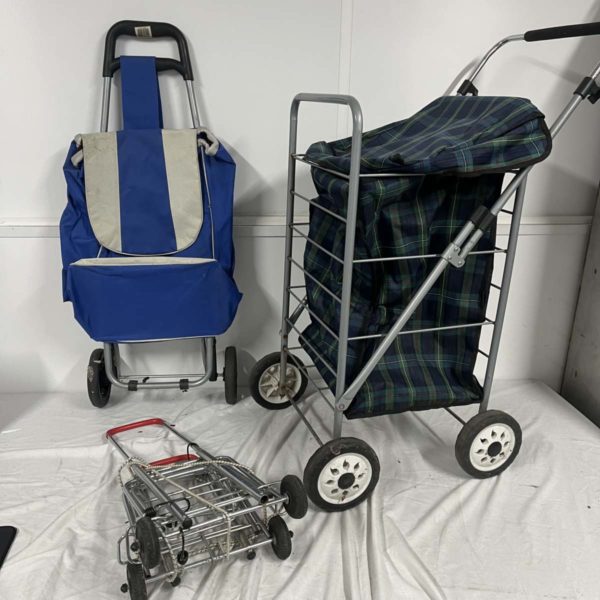 Lot 1031 – Four Trolleys, Two With Bags Attached (Collection Fforestfach)