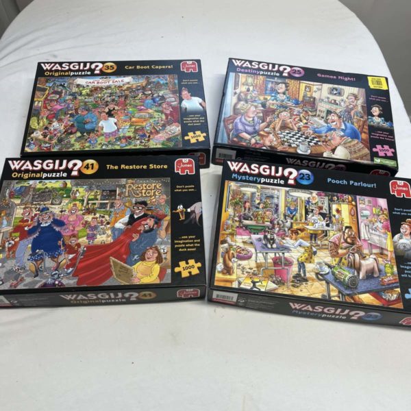 1036 – Wasgij 1000 Piece Jigsaw Puzzles x 4 (Collection Fforestfach)