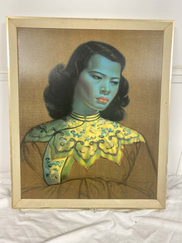 DD2003-VLADIMIR TRETCHIKOFF VINTAGE PICTURE-GREEN LADY