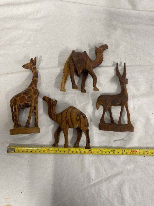 DD2021-FOUR WOOD ANIMAL FIGURES