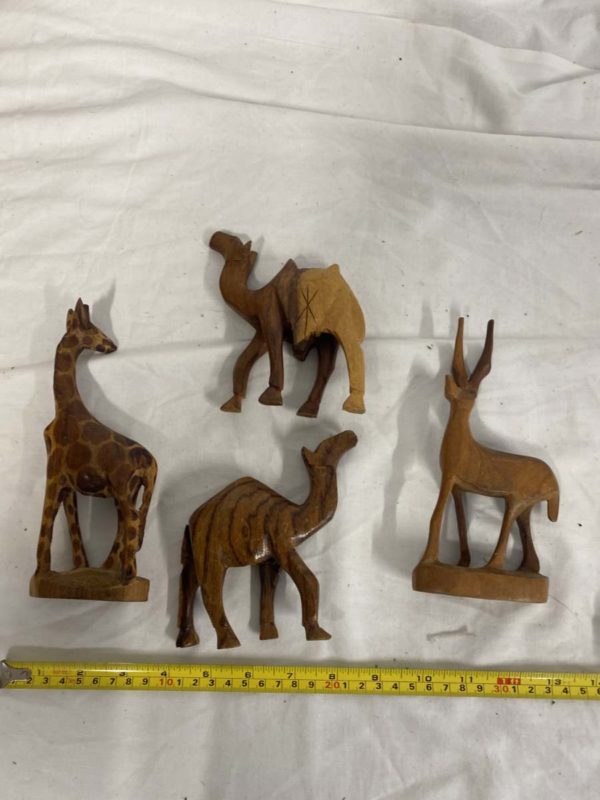 DD2021-FOUR WOOD ANIMAL FIGURES - Image 2