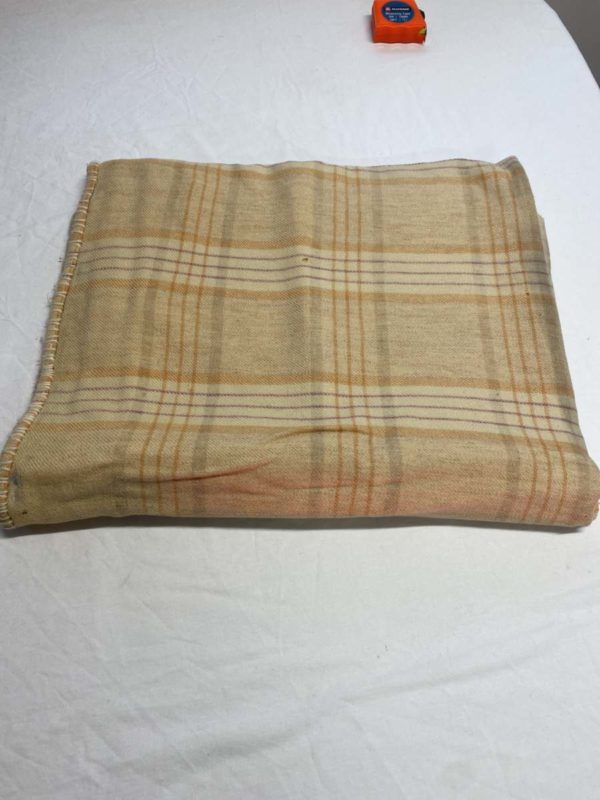 1007 – VINTAGE BLANKET WITH SMALL HOLES ORANGE + BEIGE (FFORESTFACH COLLECTION)