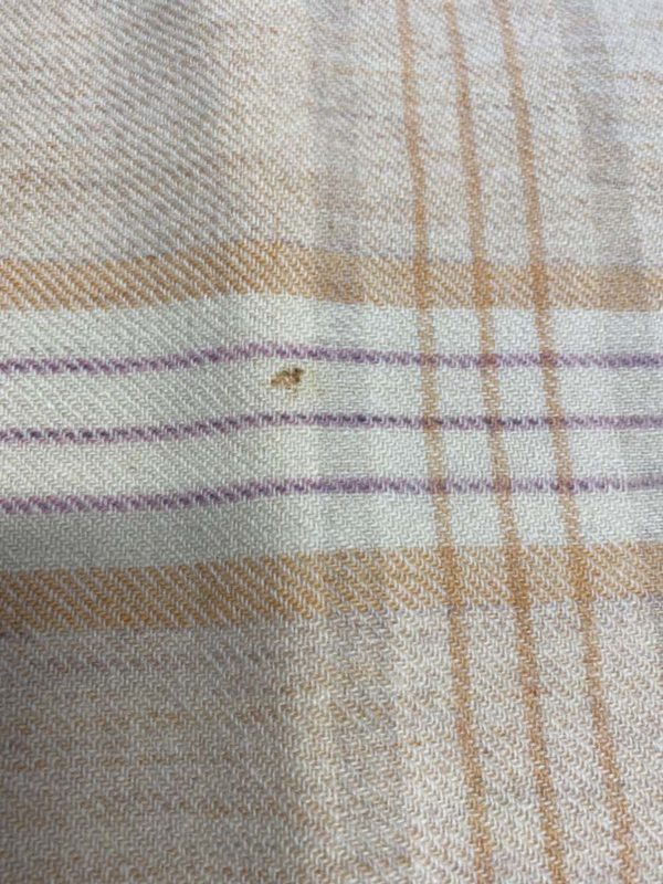 1007 – VINTAGE BLANKET WITH SMALL HOLES ORANGE + BEIGE (FFORESTFACH COLLECTION) - Image 6