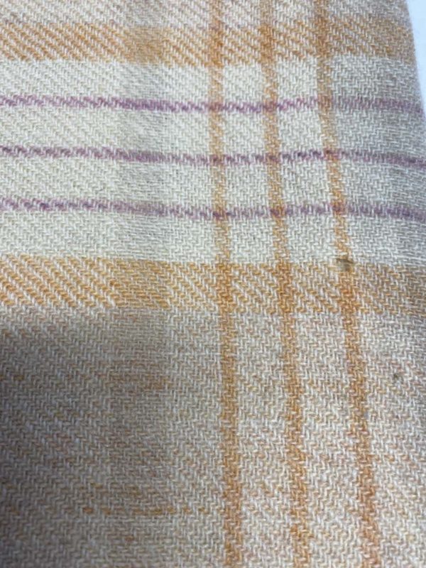 1007 – VINTAGE BLANKET WITH SMALL HOLES ORANGE + BEIGE (FFORESTFACH COLLECTION) - Image 4