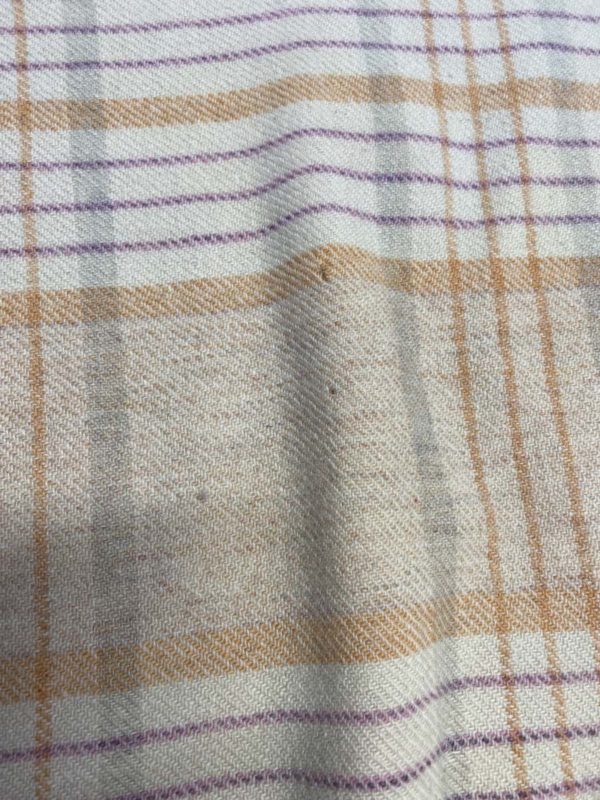 1007 – VINTAGE BLANKET WITH SMALL HOLES ORANGE + BEIGE (FFORESTFACH COLLECTION) - Image 3