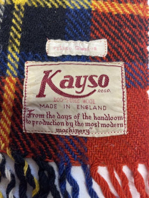 1008 – VINTAGE KAYSO PURE WOOL BLANKET CHECK RED (FFORESTFACH COLLECTION) - Image 2