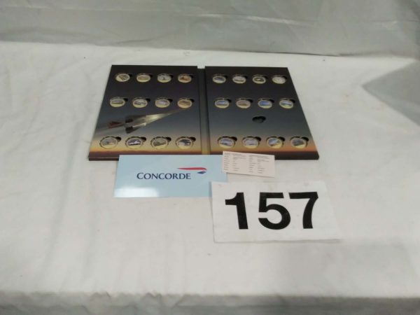 lot 157 Concorde 1976 – 2003 coin set ( missing one coin)