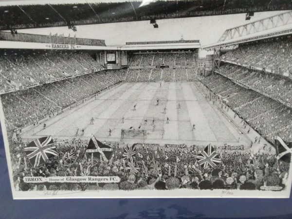 lot 182 Ibrox home of Glasgow Rangers FC signed print limited edition 285 / 750 - Image 2