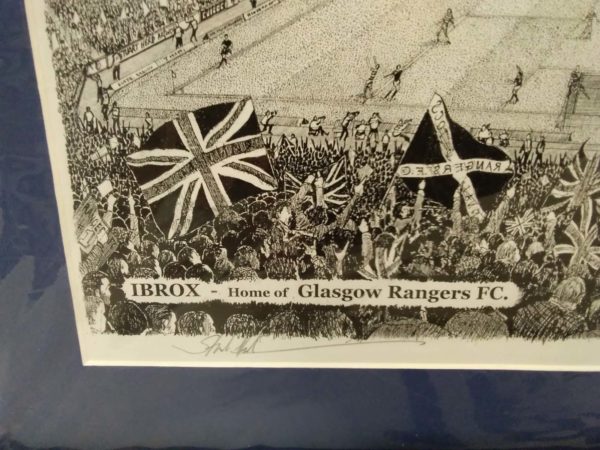 lot 182 Ibrox home of Glasgow Rangers FC signed print limited edition 285 / 750 - Image 5