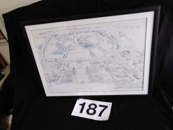 lot 187 framed Royal Naval college print