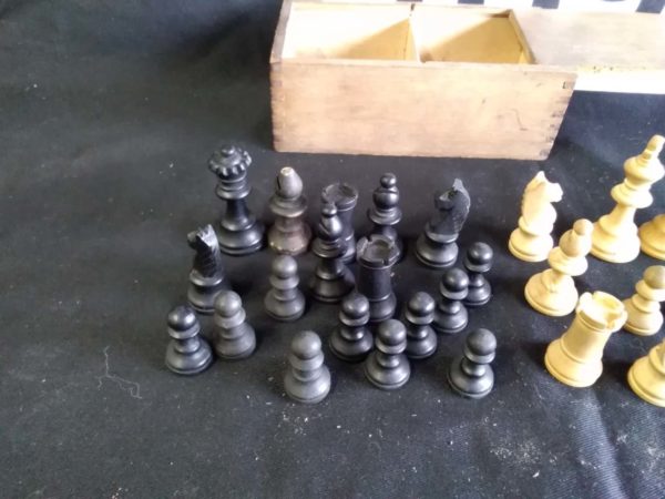 lot 189 boxed wooden stautoon style chess set - Image 4