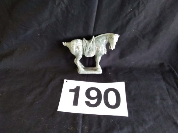 lot 190 heavy Chinese carved hardstone figure of a horse