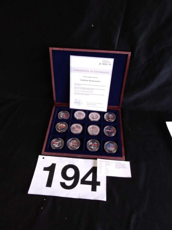 lot 194 case London highlights 12 coin proof set