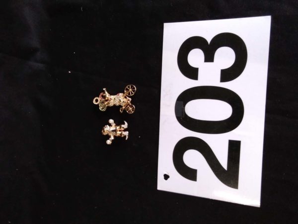 lot 203 2x stone set clown brooches – Suzanne Bjontegard - Image 2