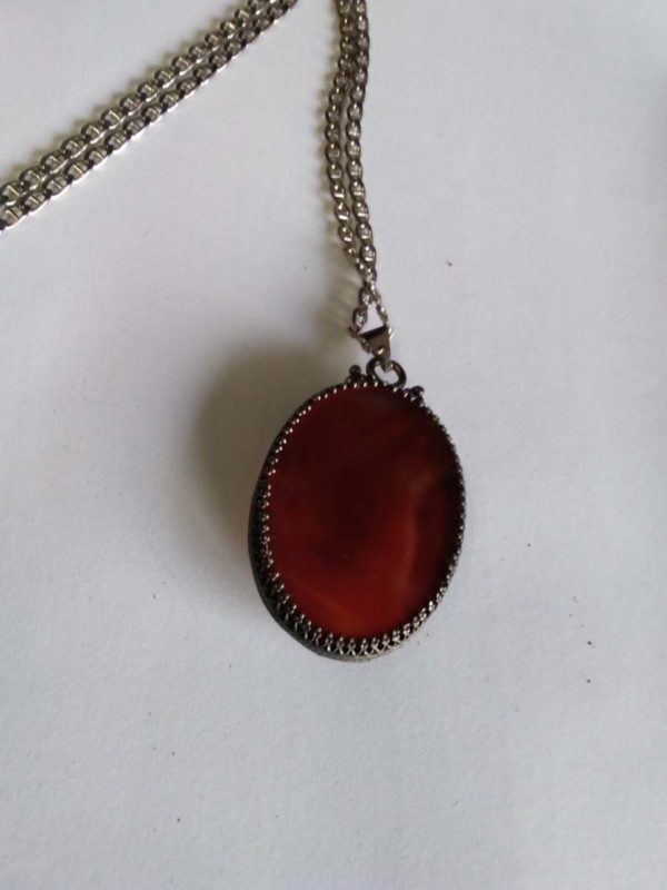 lot 206 Attractive sterling silver & Agate pendant necklace - Image 5