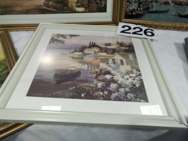 lot 226 6 large framed pictures - Image 10