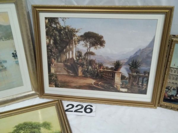 lot 226 6 large framed pictures - Image 6