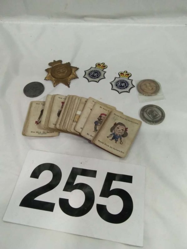 lot 255 police badges, etc