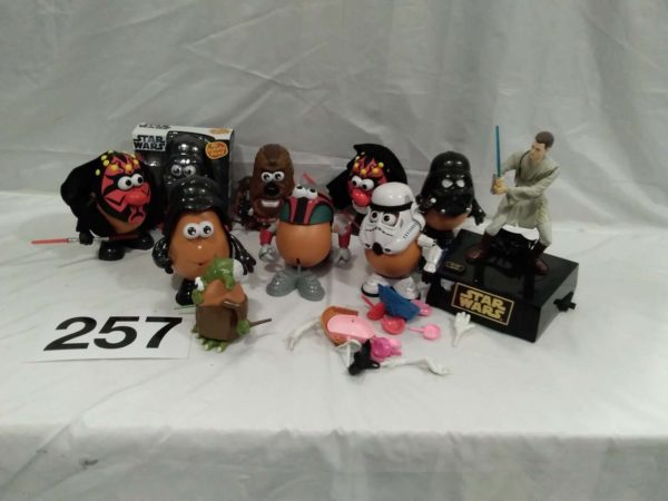 lot 257 Star Wars figures including Mr Potato Head