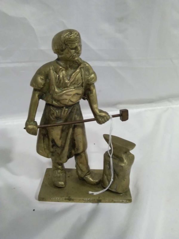 lot 258 brass miner & blacksmith figures - Image 5