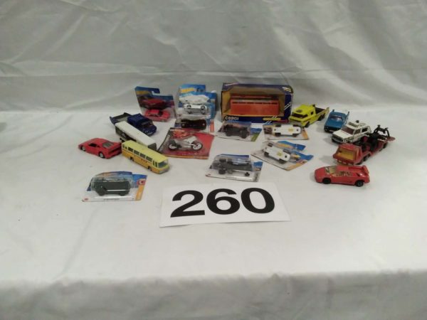 lot 260 die cast model cars including Corgi