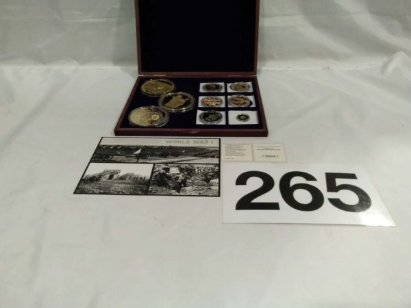 lot 265 complete boxed set of ‘100 years Remembrance Day’ coins in presentation case with cert