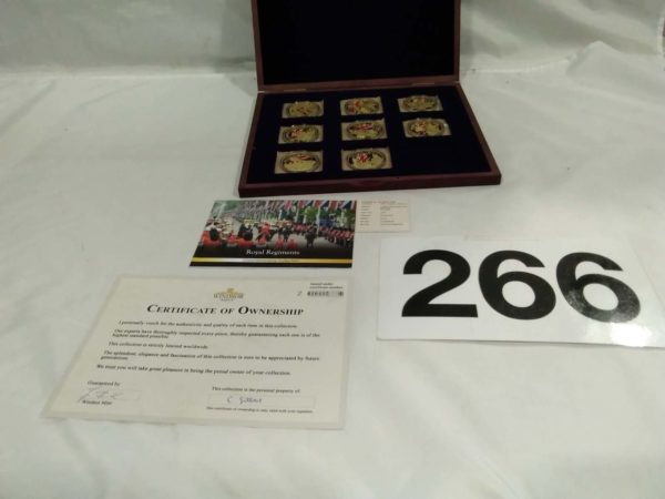 lot 266 incomplete boxed set of ‘The Royal Regiment’s’  in presentation case with cert