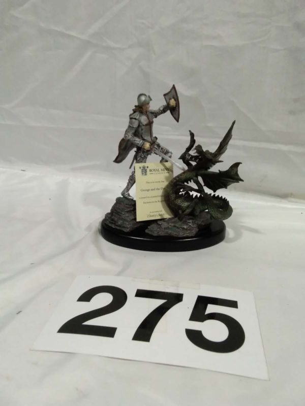 lot 275 Royal Mint Classics limited edition George & Dragon Figurine - Image 8