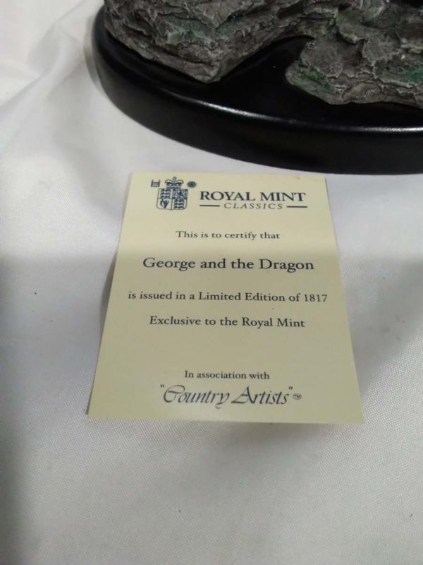 lot 275 Royal Mint Classics limited edition George & Dragon Figurine - Image 6