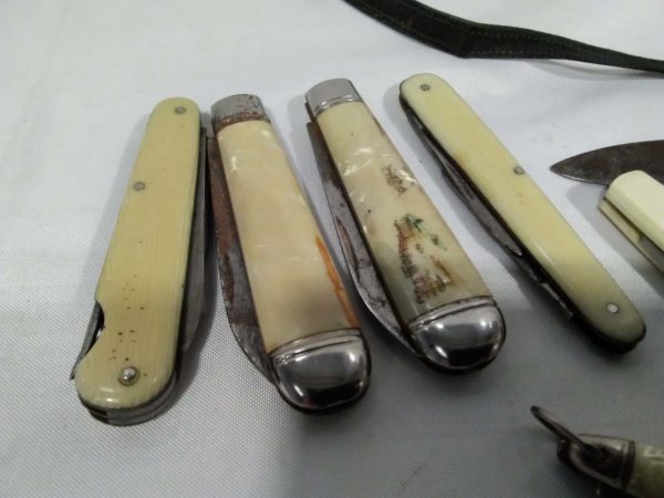 lot 276 9 vintage / antique knives inc pen & Mini Kukri - Image 4