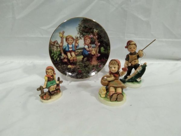 lot 279 Danbury mint Hummel plate, West German Friedel Alvaria Figurine, 2x Goebel Figures