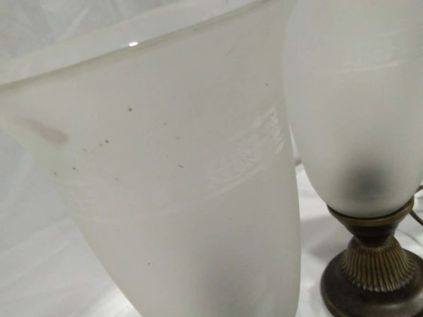 lot 283 3 frosted glass lamps 14″ tall - Image 5