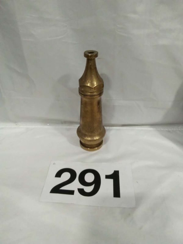 lot 291 vintage brass firemans hose end