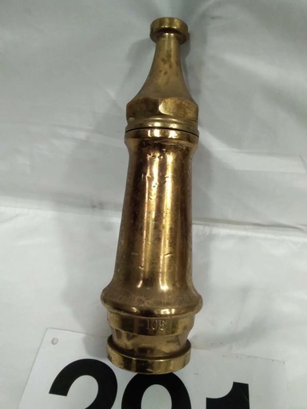 lot 291 vintage brass firemans hose end - Image 3