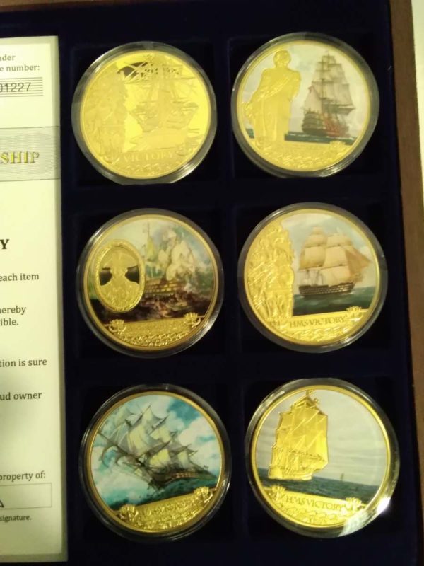 lot 303 cased 250 years HMS Victory 6 coin set - Image 4