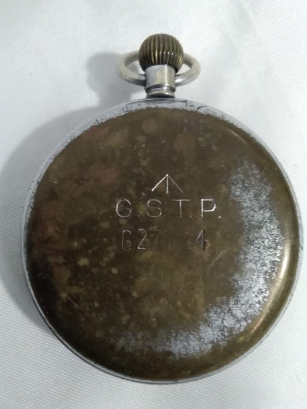 lot 306 WW2 Military Issue Helvetia pocket watch - Image 3