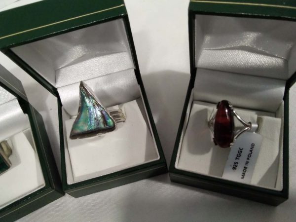 lot 315 collection of 5 sterling silver stone set rings (boxes not included) - Image 4