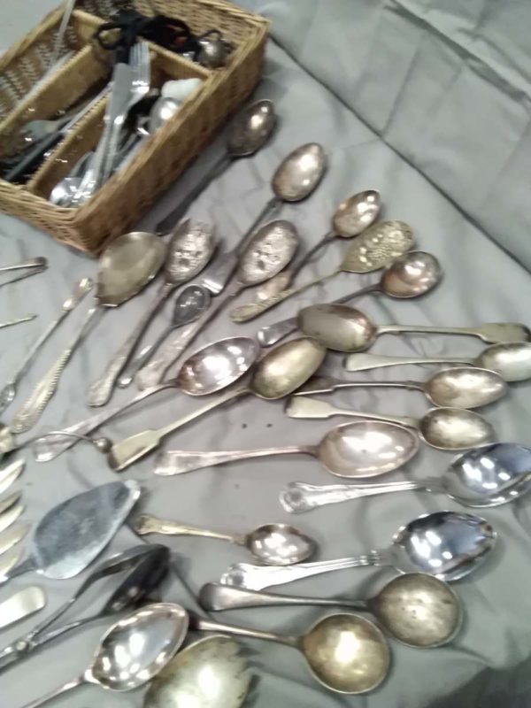 lot 322 quantity of vintage cutlery inc porridge spoons - Image 3