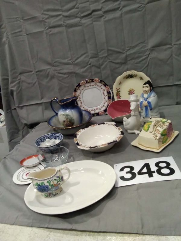 lot 348 selection of China, price of Kensington tea jar, Wedgewood plate - Image 2