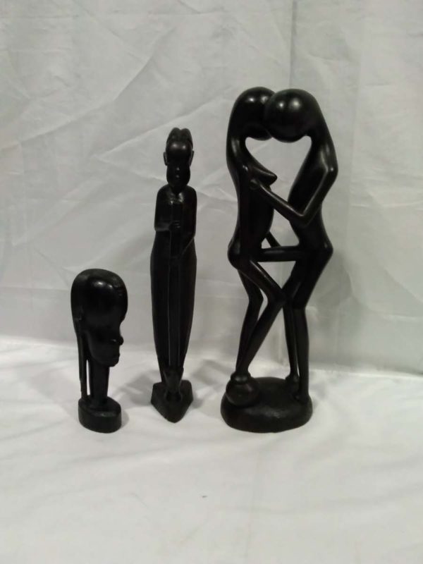 lot 351 3 African carvings