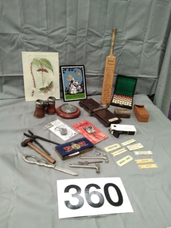 lot 360 mixed curios, stamps, chess, flower press from Cardiff etc - Image 2