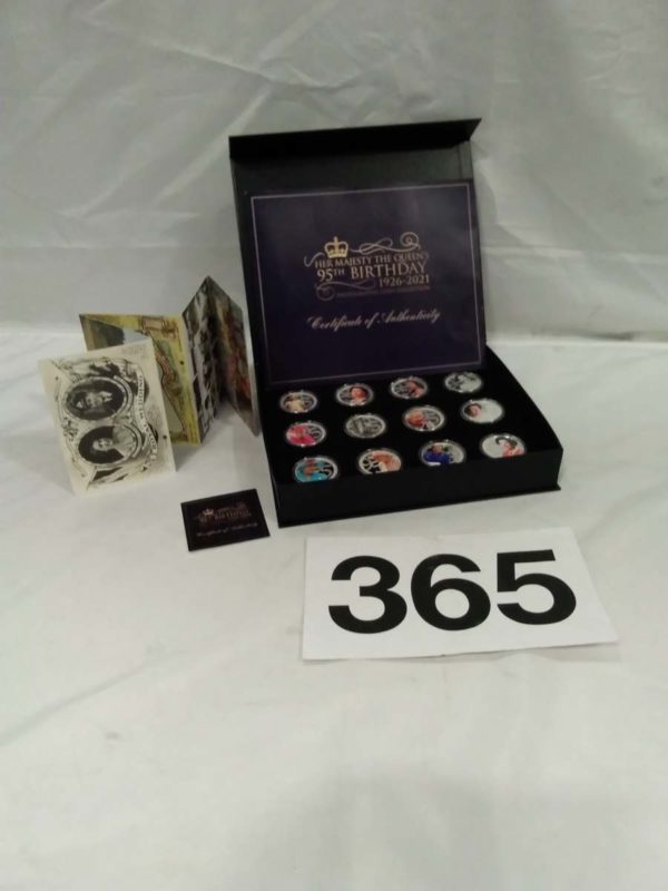 lot 365 queens 95th birthday coins collection - Image 2