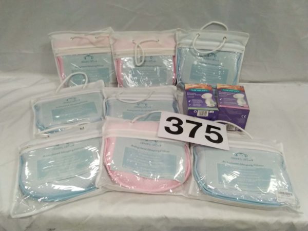 lot 375 baby pillows /breast pumps (new)