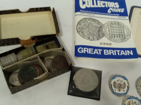 lot 387 assorted coins British & foreign, badges & medal - Image 3